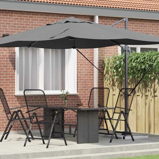 vidaXL Cantilever Roma Parasol Antracit 351x250x260 cm