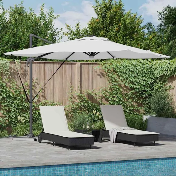 vidaXL Roma Parasol Beige 286x284 cm Aluminium & Polyester