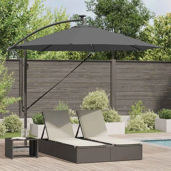 vidaXL Antracit Kantilever Bananparasol 294x294x248 cm