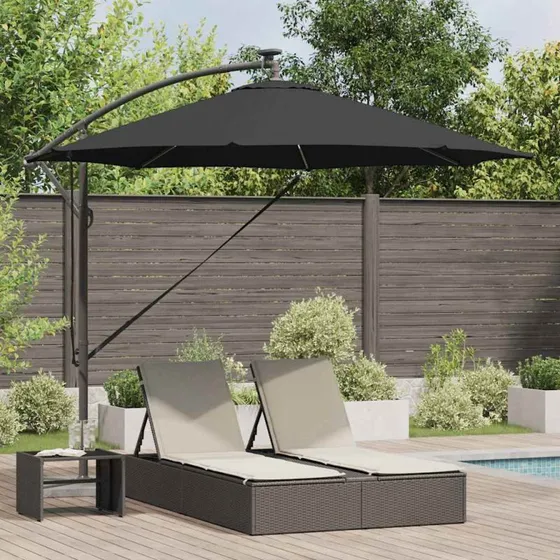 vidaXL Sort Kantilever Bananparasol 294x294x248 cm