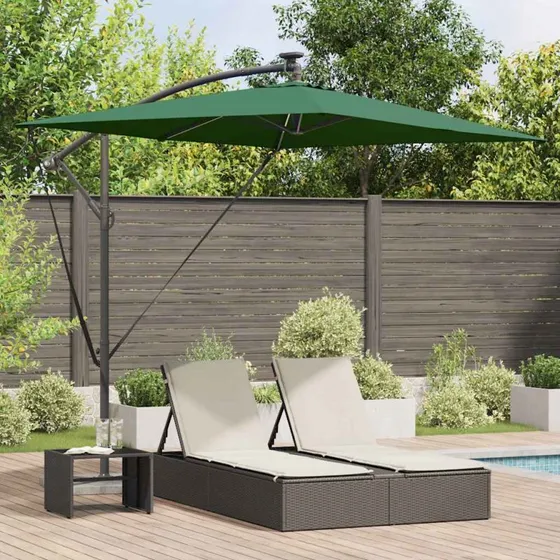 vidaXL Grøn Kantilever Banana Parasol 294 x 200 x 270 cm