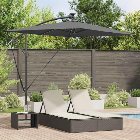 vidaXL Antracit Kantilever Banana Parasol 294 x 200 x 270 cm