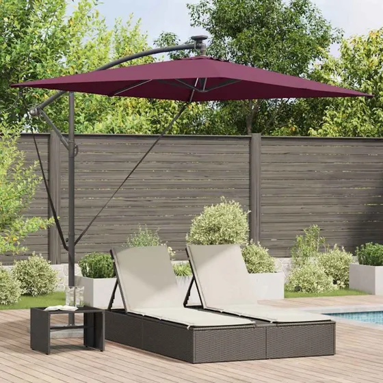 vidaXL Parasol Bordeaux Rød 294 x 200 x 270 cm