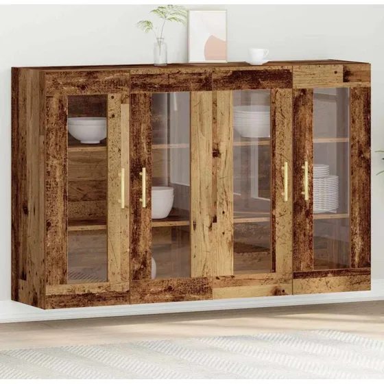 vidaXL Vægskab 2 stk Gammelt Træ 69,5 x 34 x 90 cm Konstrueret Træ