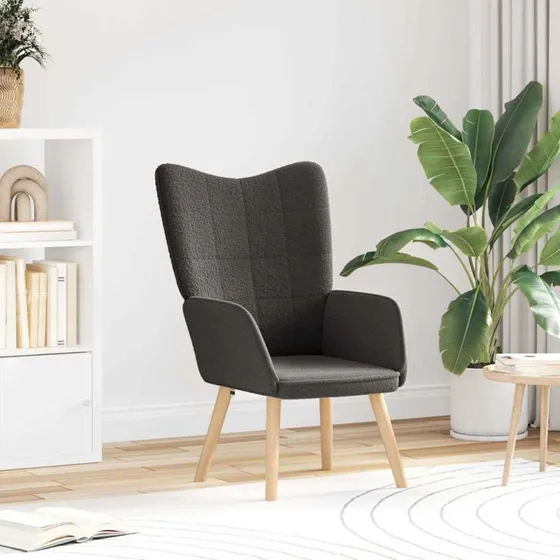 vidaXL Lænestol Mørkegrå 62 x 67 x 95,5 cm med Sherpa-stof