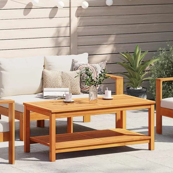 vidaXL Sidebord Olie Naturlig 110 x 55 x 45 cm Massivt Akacietræ