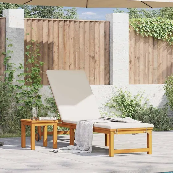 vidaXL Solstol Brun 202 x 53 x 89 cm, Massivt Akacietræ