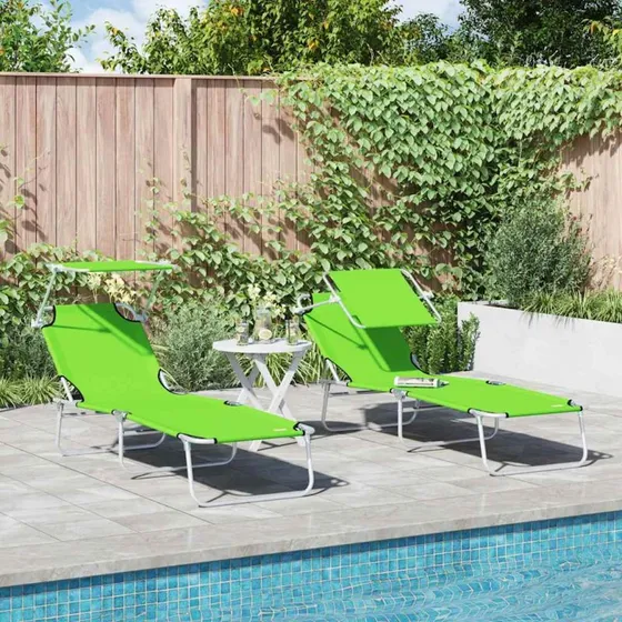 vidaXL Solstol 2-person Grøn 58 x 188 x 77 cm