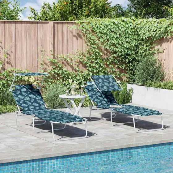 vidaXL Solstol 2-person Grøn 58 x 188 x 77 cm