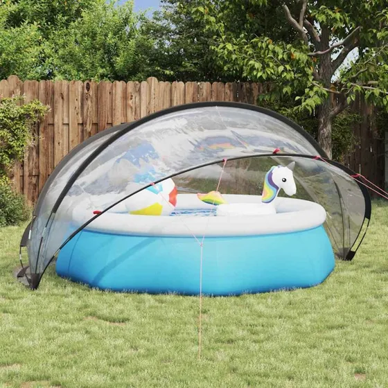 vidaXL Pool Dome Transparent 336 x 322 x 160 cm PVC