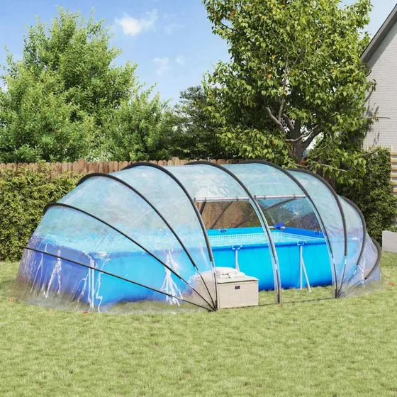 vidaXL Pooltelt Dome Transparent 640 x 432 x 205 cm