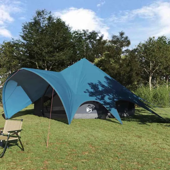 vidaXL Teepee Telt 7-Personer Blå/Grå 600x600x347 cm