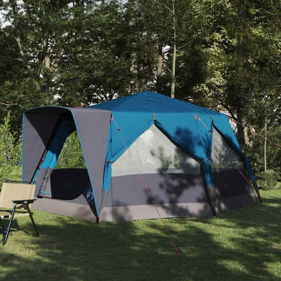 vidaXL Teltehus 7 personer Blå 400x350x212 cm