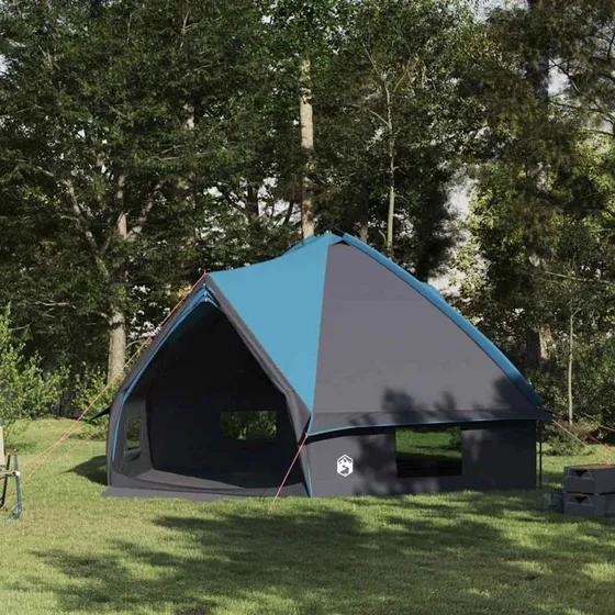 vidaXL Teepee Telt 10-Personer Blå/Grå 567x470x242 cm