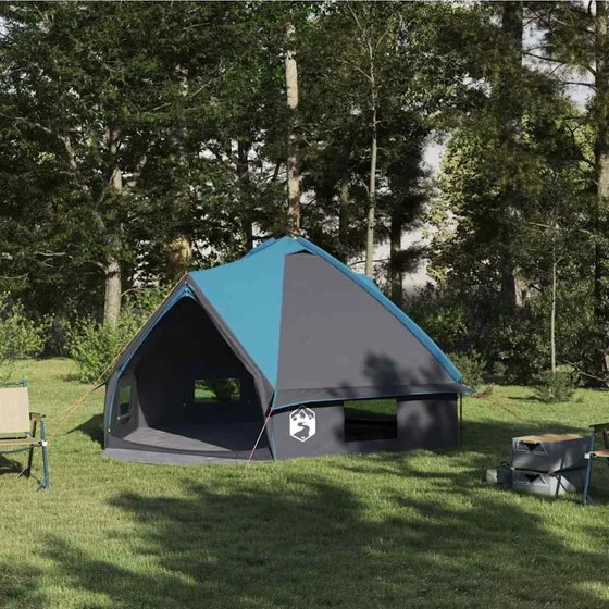 vidaXL Teepee Telt 6-Personer Blå/Grå 431x366x185 cm