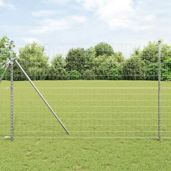 vidaXL Euro Hejn 1,6 x 10 m Sølv PVC-belagt jern