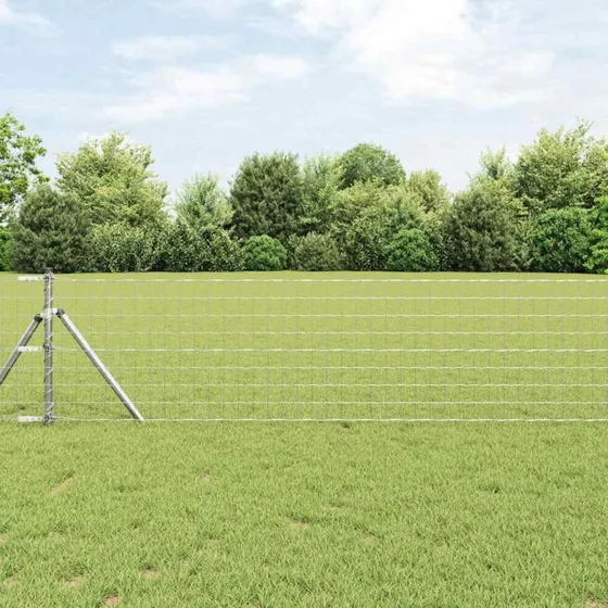 vidaXL Euro Hejn 0,4 x 10 m Sølv PVC-belagt jern