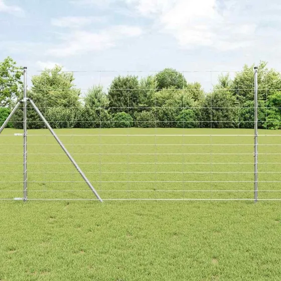 vidaXL Markhegn Sølv 25 x 1,4 m