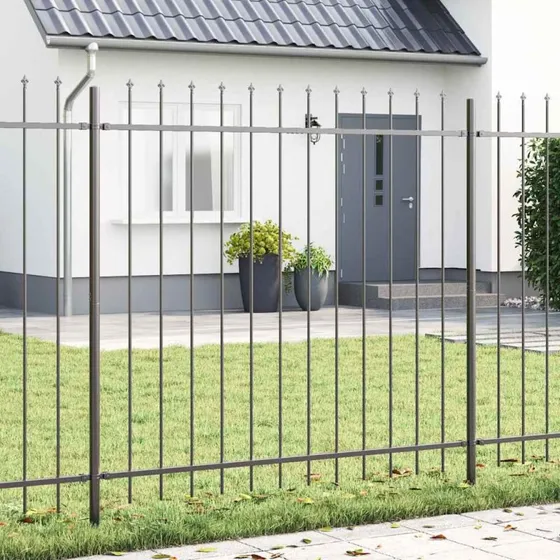 vidaXL Havehegn Woerden Grå 1,7 x 1,5 m Pulverlakeret Stål