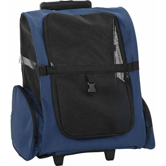 vidaXL Kæledyrsvogn 3-i-1 blå 48x32x(57-106) cm Oxfordstof