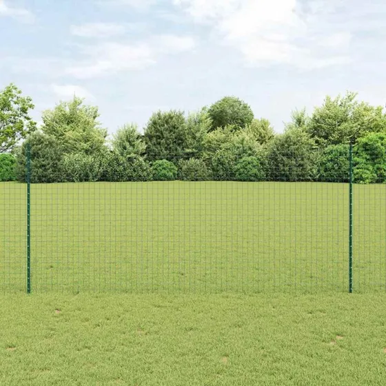 vidaXL Hegnspæl 11 stk Grøn 140 cm Stål