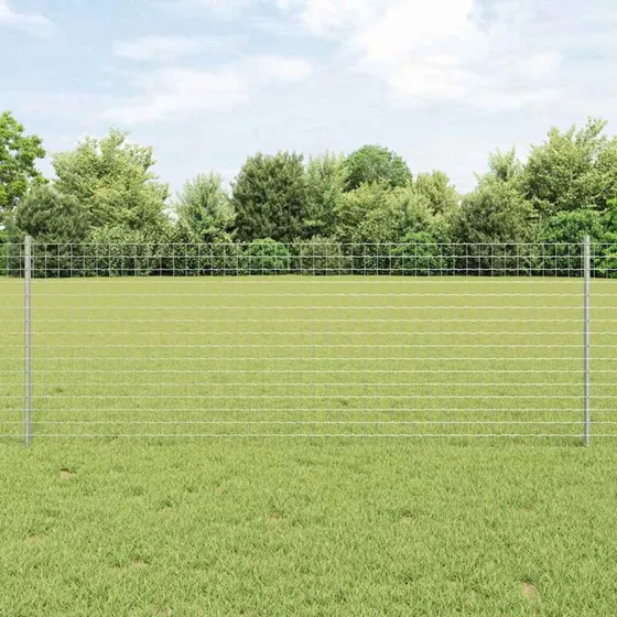 vidaXL Hegnspæl 11 stk Sølv 80 cm Galvaniseret Stål