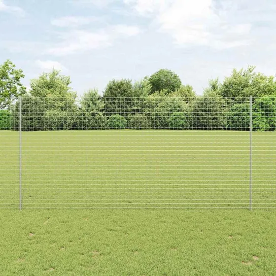 vidaXL Hegnspæl 5 stk Sølv 160 cm Galvaniseret Stål