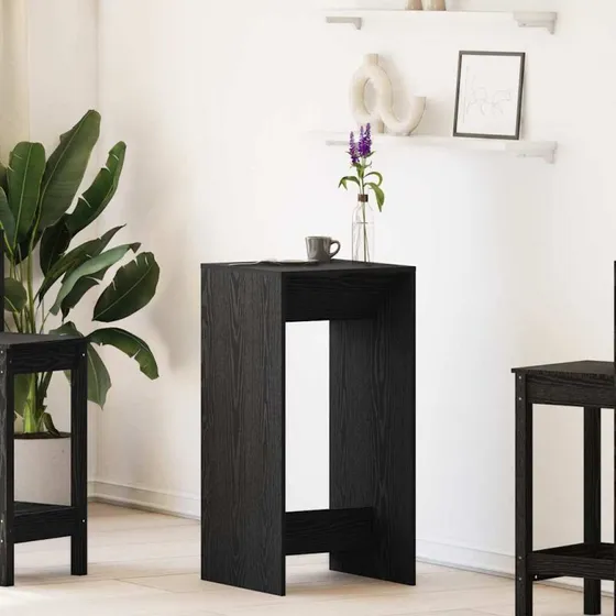 vidaXL Barbord Sort Eg 51 x 50 x 103,5 cm Konstrueret Træ