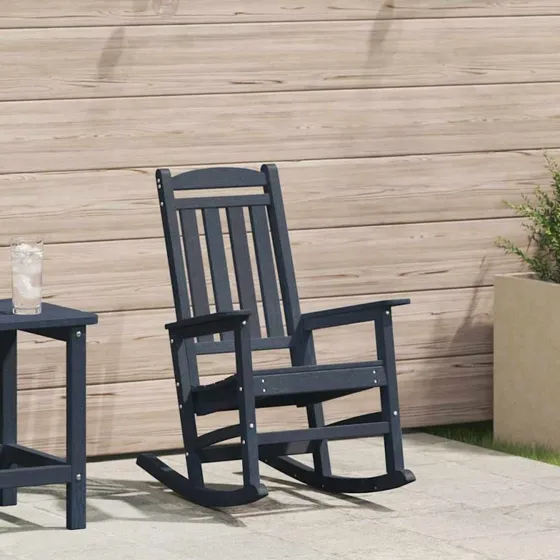 vidaXL Have Gyngestol Mørkeblå 92 x 70 x 108cm HDPE