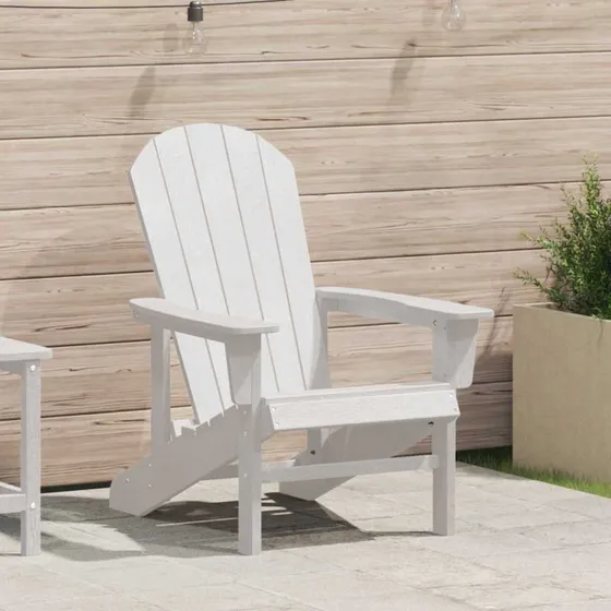 vidaXL Adirondack-stol Hvid 82x74x92 cm HDPE