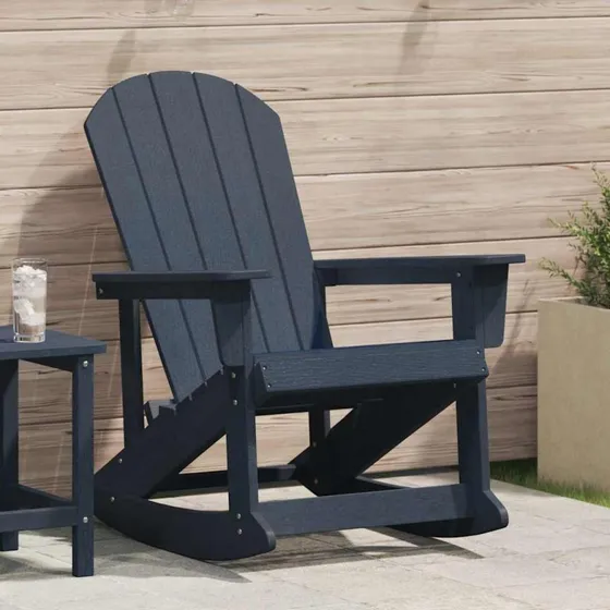 vidaXL Adirondack Gyngestol Mørkeblå 92 x 73,5 x 92 cm HDPE