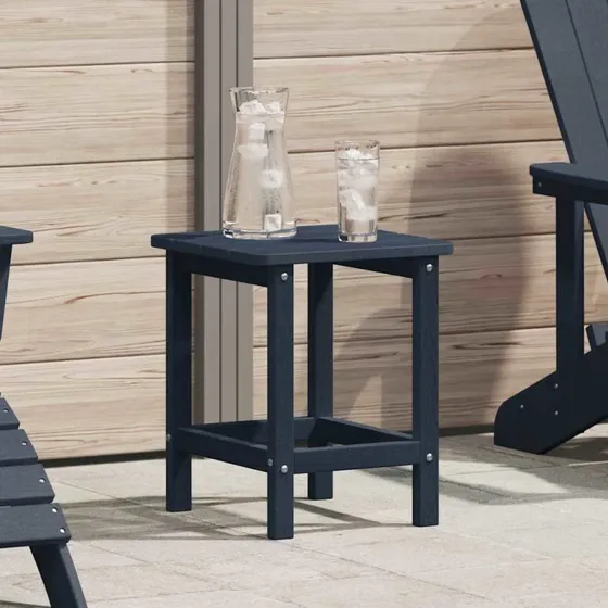 vidaXL Sidebord Mørkeblå 38x38x46 cm HDPE