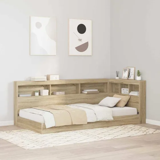 Sonoma-eg 90 cm Opbevaringshovedgavl med Hylde i Træ