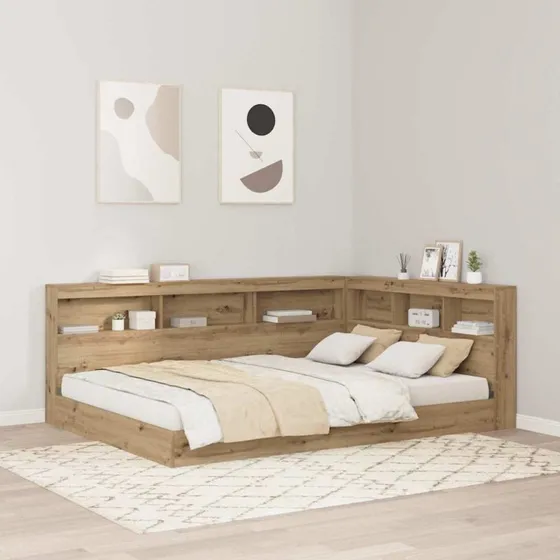 vidaXL Opbevaringshovedgavl Artisan 135 cm Konstrueret træ
