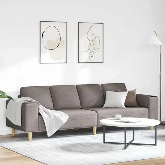 vidaXL Stue Sofa Gråbrun 250 x 77 x 76 cm
