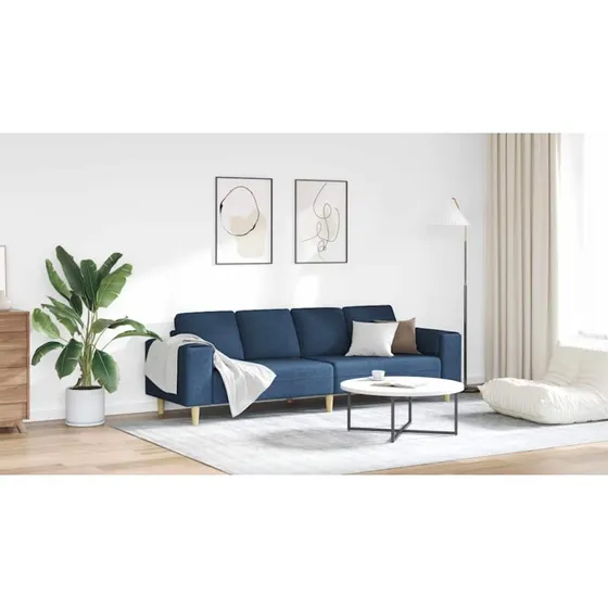 vidaXL Stue Sofa Blå 250x77x76 cm, Polyester