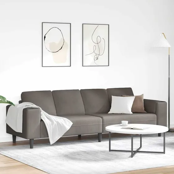 vidaXL Sofa Lysegrå 208 cm Corduroy