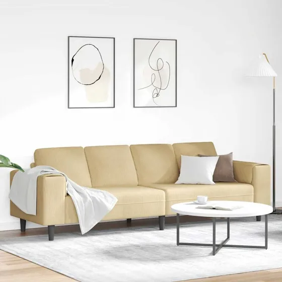 vidaXL Sofa Grågrøn 208 cm Corduroy Stof