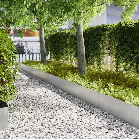 vidaXL Plænekant 30 stk Sølv 100 x 0,05 x 30 cm Galvaniseret stål