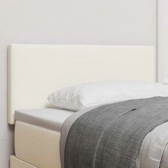vidaXL Hovedgærde Creme 100 cm, Velourstof, Højdejusterbar