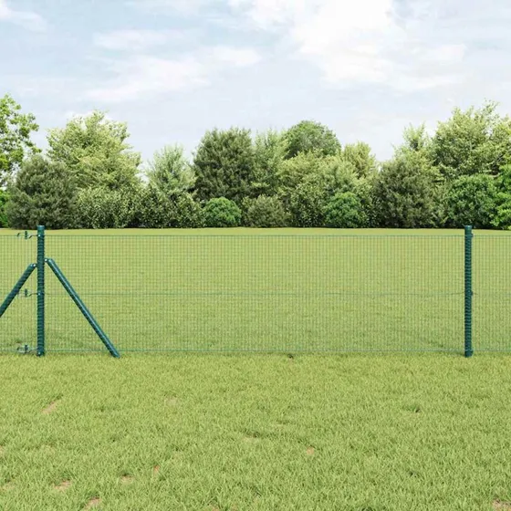 vidaXL Svejset Trådhegn Grøn 0,4 x 100 m
