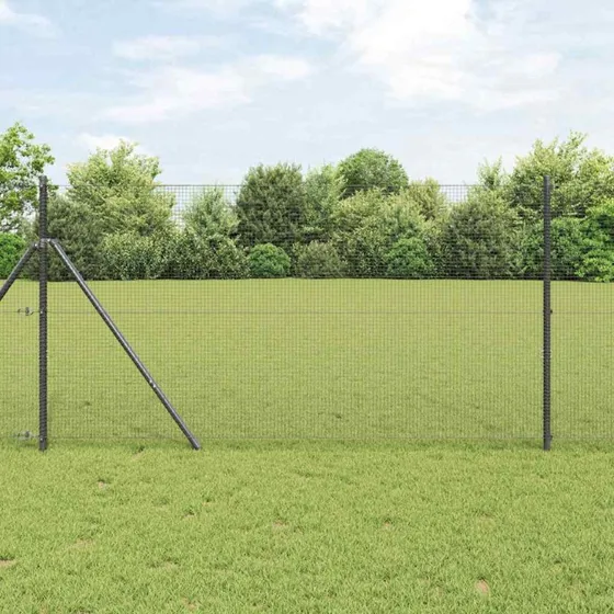 vidaXL Svejset Trådhegn Grå 1,2 x 50 m