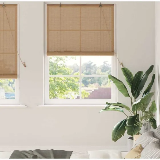 vidaXL Rullegardin Bambus Brun 110 x 220 cm