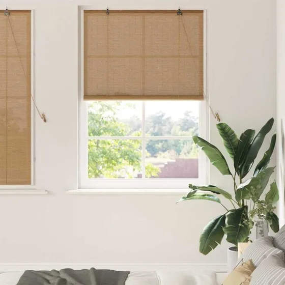 vidaXL Rullegardin Bambus Brun 110 x 160 cm
