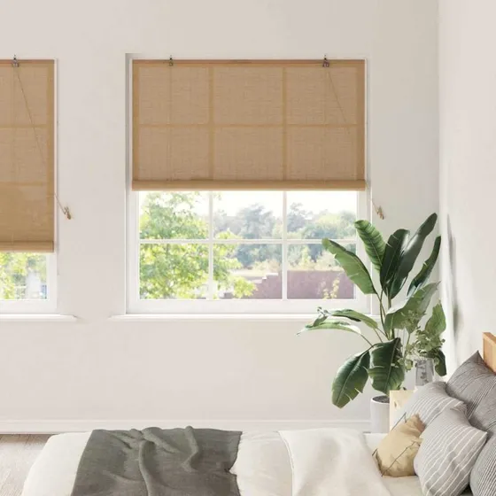 vidaXL Rullegardin Bambus Brun 140 x 220 cm