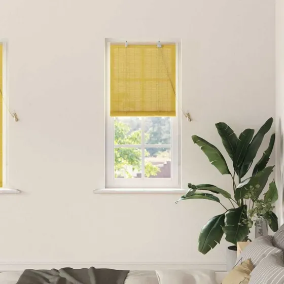 vidaXL Rullegardin Bambus Gul 60 x 160 cm