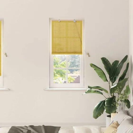 vidaXL Rullegardin Bambus Gul 60 x 220 cm
