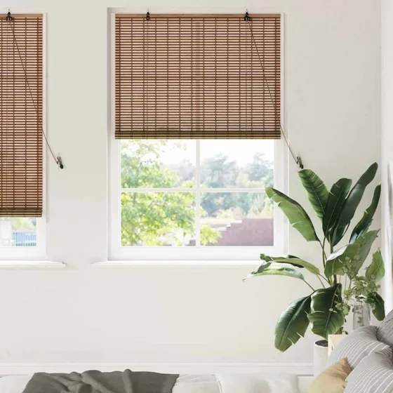 vidaXL Rullegardin Bambus Brun 120 x 220 cm