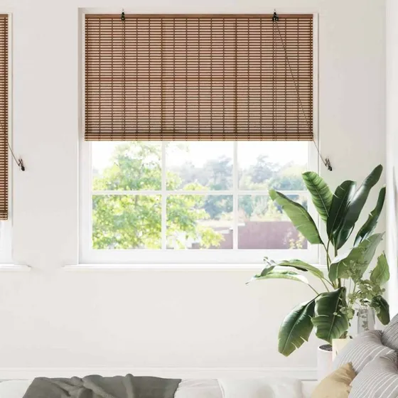 vidaXL Rullegardin Bambus Brun 140 x 220 cm
