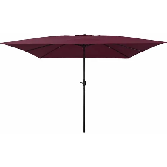 vidaXL Havesol Bordeaux Rød 295x295x245 cm, Polyester og Stål